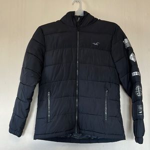 Hollister Puffer Jacket for men size S color Black